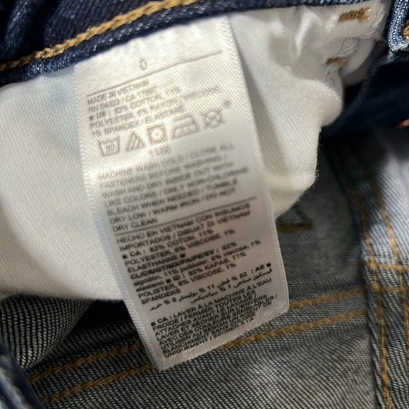 Old Navy Kicker Boot Cut Jeans Extra High Rise Womens Sz 0 Blue Button-Fly - Picture 10 of 11